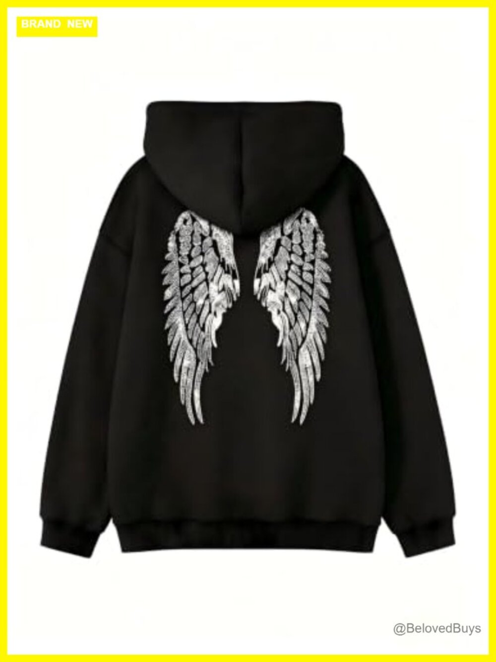 Rhinestone Hoodie Sweatshirt Y2K Grunge Hooded Pullover Streetwear